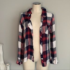 Soft Red White and Blue Flannel